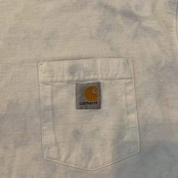 Oversized Light Blue Cloud Tie Dye Carhartt Tee - Picture 2 of 4
